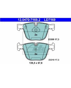 Ceramic Bremsbelagsatz Hinterachse für BMW ATE 13.0470-7169.2