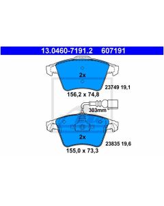 Bremsbelagsatz Vorderachse ATE 13.0460-7191.2