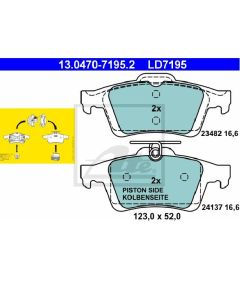 Bremsbeläge Ceramic Bremsbelagsatz Vorne ATE 13.0470-7195.2