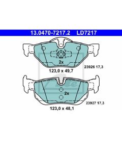 Bremsbeläge Ceramic Bremsbelagsatz Hinten ATE 13.0470-7217.2