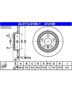 2x Bremsscheibensatz Hinterachse ATE 24.0112-0189.1