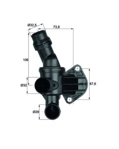 Integralthermostat mit Dichtung 80°C MAHLE BEHR TI 6 80