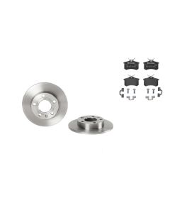 Bremsenkit hinten SCHEIBEN und BELÄGE BREMBO 08.9136.10 u. P 85 020