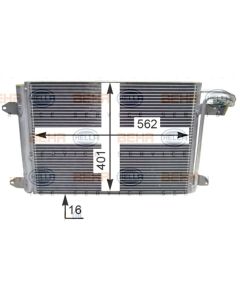 Kondensator Klimaanlage HELLA 8FC 351 301-044