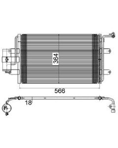 Kondensator für Klimaanlage MAHLE AC 180 000S