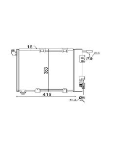 Kondensator für Klimaanlage MAHLE AC 349 000S