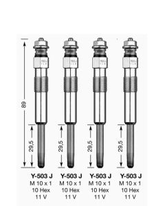 4x GLÜHKERZE D-POWER 10 Y-503J NGK 1009