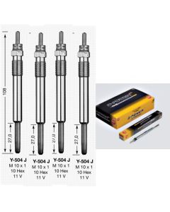4x GLÜHKERZEN D-POWER 24 Y-504J NGK 1441