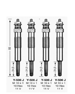 4x GLÜHKERZEN D-POWER 7 Y-506J NGK 2419