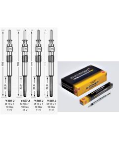 4x GLÜHKERZEN D-POWER 32 Y-507J NGK 2691