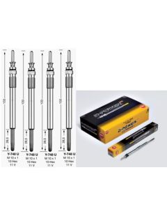 4x GLÜHKERZE Y-748U D-Power 14 NGK 6649