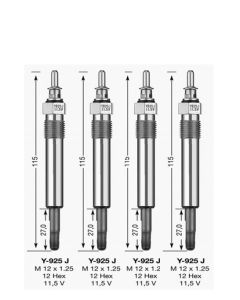 4x Glühkerzen D-POWER 16 Y-925J NGK 6848