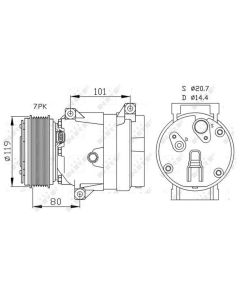 Kompressor Klimaanlage NRF 32481