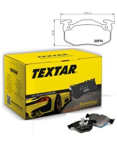 BREMSBELAGSATZ BREMSKLÖTZE TEXTAR 2097401