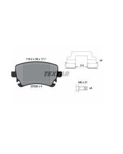 Bremsbelagsatz Hinterachse TEXTAR 2332601