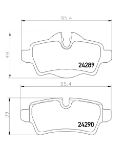 Bremsbeläge Bremsbelagsatz Bremssteine Bremsklötze hinten TEXTAR 2428901