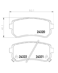 Bremsbeläge Bremsbelagsatz Bremssteine Bremsklötze hinten TEXTAR 2432001