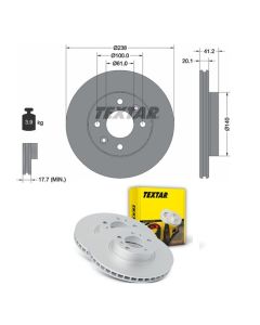 2x Bremsscheiben TEXTAR 92036203