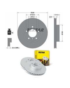2x Bremsscheiben TEXTAR 92055603