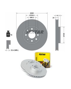 2x Bremsscheiben TEXTAR 92111103
