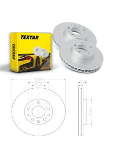 2x Bremsscheibensatz Vorderachse für FIAT Saab 9-3 TEXTAR 92118703