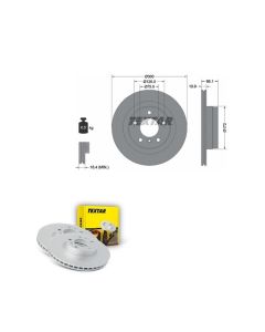 2x Bremsscheibensatz Hinterachse TEXTAR 92133003