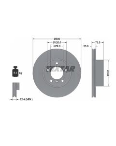 2x Stk. Bremsscheibe PRO SET Innenbelüftet für BMW TEXTAR 92137703