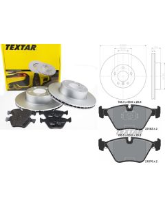 BREMSSCHEIBEN 325mm BREMSBELÄGE Kit VORNE für BMW TEXTAR 92141505 und 2318302