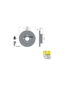 2x Bremsscheiben Kit für DODGE HYUNDAI KIA Vorderachse TEXTAR 92147103