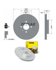 2x Bremsscheiben TEXTAR 92148903