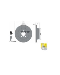 2x Bremsscheiben Kit für BMW Hinterachse TEXTAR 92154903