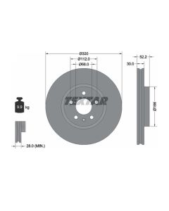 2x Stk. Bremsscheibensatz PRO VA innenbelüftet für Audi A4 A5 TEXTAR 92160005