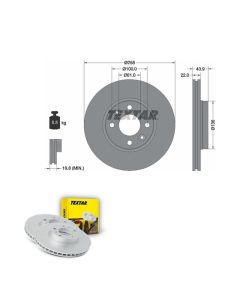2x Bremsscheibensatz Vorderachse TEXTAR 92241503