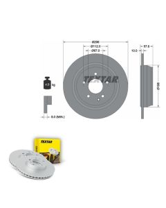 2x Bremsscheibensatz Hinterachse TEXTAR 93123503