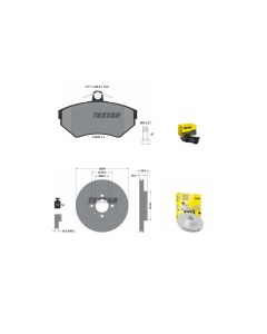 2x Bremsscheiben mit Bremsbelagsatz vorne TEXTAR 92036803 u. 2194502