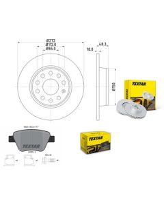 x2 Bremsscheiben mit BELÄGE PRO HA TEXTAR 92224903 und 2456301