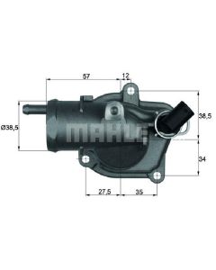 Integralthermostat mit Dichtung 92°C MAHLE BEHR TI 31 92