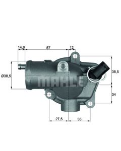 Integralthermostat mit Dichtung 92°C MAHLE BEHR TI 28 92