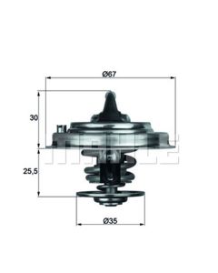 Thermostateinsatz mit DICHTUNG Thermostat 92°C MAHLE BEHR TX 30 92 D