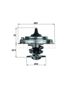Thermostateinsatz mit DICHTUNG Thermostat 87° MAHLE BEHR TX 34 87 D
