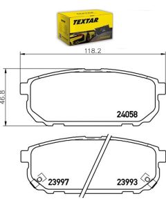 Bremsbeläge Bremsbelagsatz Bremssteine Bremsklötze hinten TEXTAR 2405801