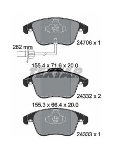 Bremsbeläge Bremsbelagsatz Bremssteine Bremsklötze vorne TEXTAR 2470601