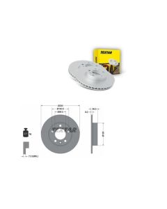 2x Bremsscheiben 232 mm Hinterachse TEXTAR 92082503